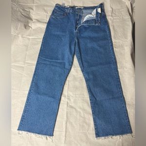 Levis Ribcage Straight Ankle Denim Jeans 33x27